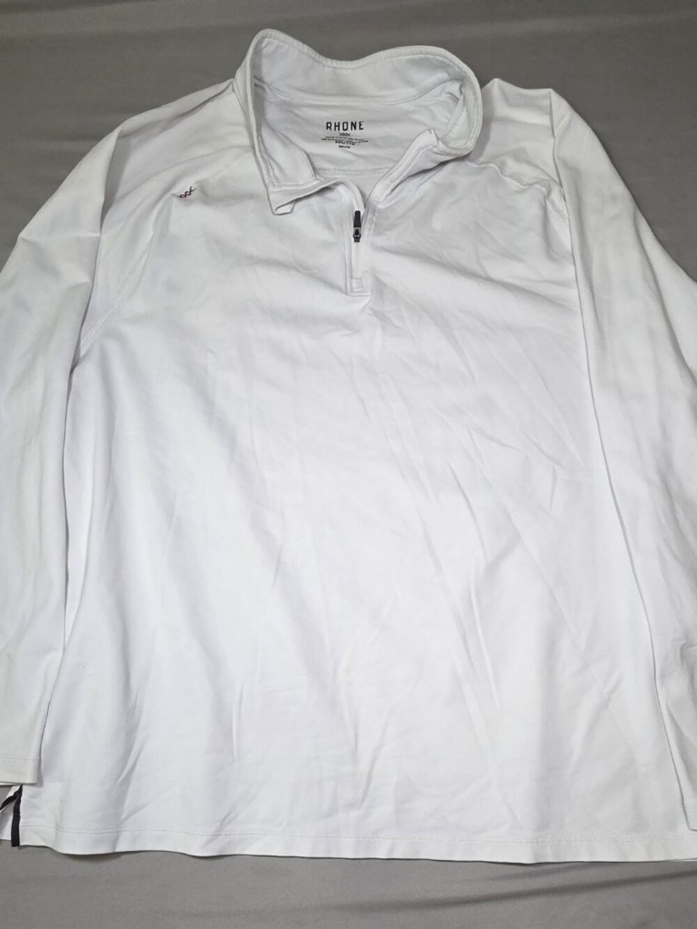 Rhone White Quarter Zip Pullover Mock Neck Long Sleeve Mens XXL